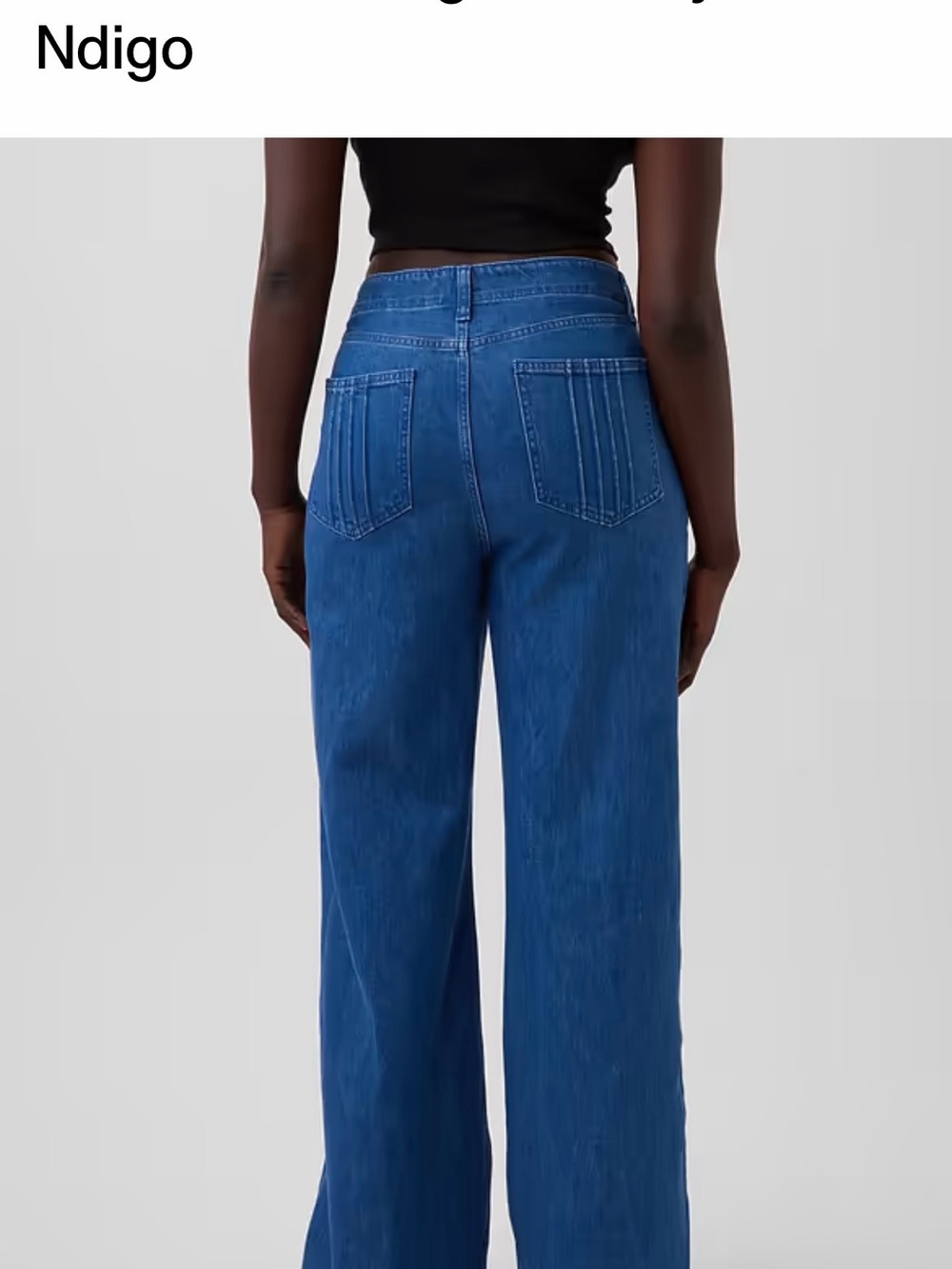 GAP x HFR Denim Corset top + Wide leg jeans - Picture 6 of 7
